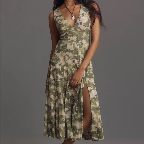 Anthropologie Pilcro Seamed V-Neck Mesh Women’s Dress Medium - Picture 2 of 5